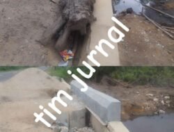 Proyek Box Culvert di Jalan Mentok-Pangkalpinang Terbengkalai, Papan Informasi Tidak Terlihat