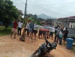 Jalan Desa Mangkol Memprihatinkan, Warga Tanam Pisang di Tengah Jalan Sebagai Bentuk Protes